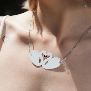 Biszka Naszyjnik Łabędzie