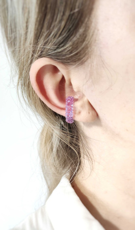 Nausznica "Crystal" Fiolet Joanna Muzyka Studio
