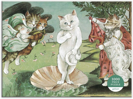Puzzle Galison Birth of Venus Meowsterpiece of Western Art (1000 elementów)