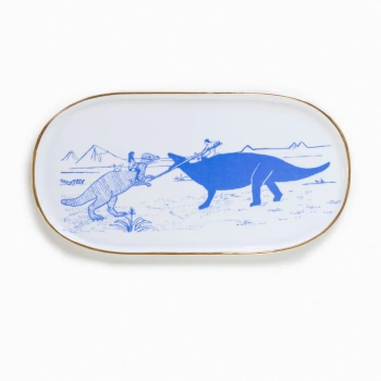 Talerz Kurwy na dinozaurach