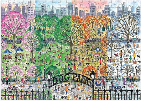Puzzle Michael Storrings Dog Park in Four Seasons (1000 elementów)