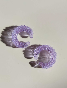 Nausznica "Crystal" Fiolet Joanna Muzyka Studio