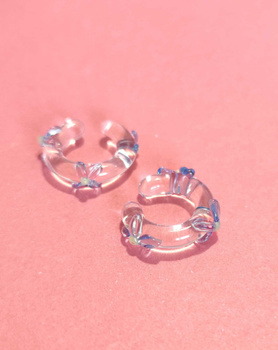 Nausznica "Sweets" Niebieska Bezbarwna