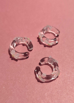 Nausznica "Sweets" Biała Bezbarwna